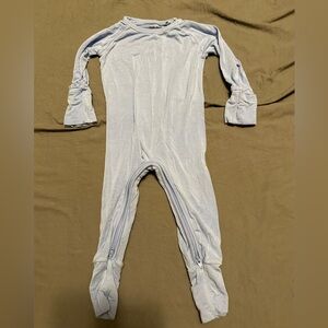 Little sleepies Periwinkle blue crescent zippy